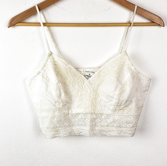 cream bralette crop top